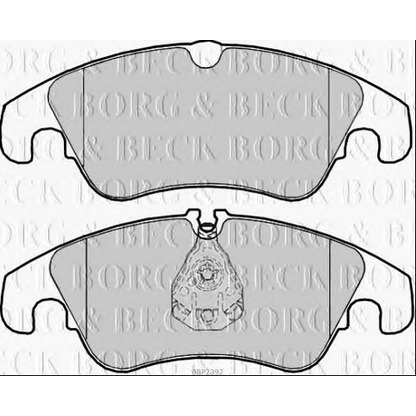 Фото Комплект тормозных колодок, дисковый тормоз BORG & BECK BBP2392