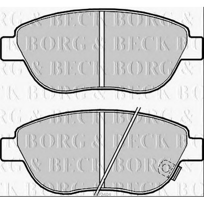 Фото Комплект тормозных колодок, дисковый тормоз BORG & BECK BBP2404
