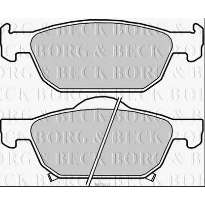 Photo Kit de plaquettes de frein, frein à disque BORG & BECK BBP2413