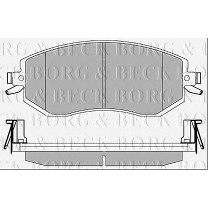 Фото Комплект тормозных колодок, дисковый тормоз BORG & BECK BBP2426