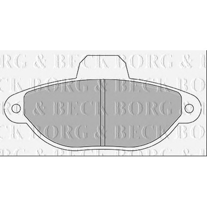 Фото Комплект тормозных колодок, дисковый тормоз BORG & BECK BBP2428