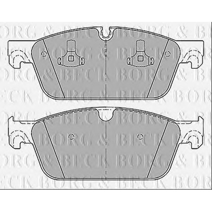 Photo Kit de plaquettes de frein, frein à disque BORG & BECK BBP2438