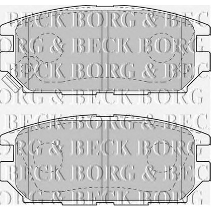 Фото Комплект тормозных колодок, дисковый тормоз BORG & BECK BBP1489