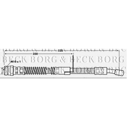 Zdjęcie Przewód hamulcowy elastyczny BORG & BECK BBH7012