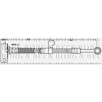 Zdjęcie Przewód hamulcowy elastyczny BORG & BECK BBH7035