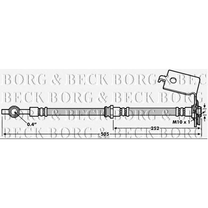 Foto Tubo flexible de frenos BORG & BECK BBH7058