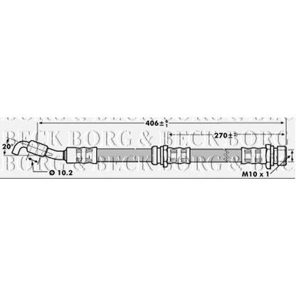 Zdjęcie Przewód hamulcowy elastyczny BORG & BECK BBH7067