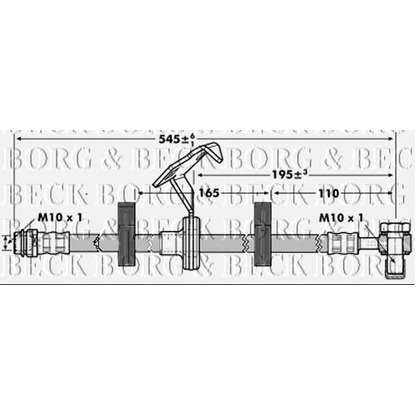 Foto Tubo flexible de frenos BORG & BECK BBH7088