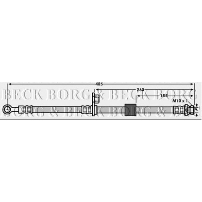 Foto Tubo flexible de frenos BORG & BECK BBH7112