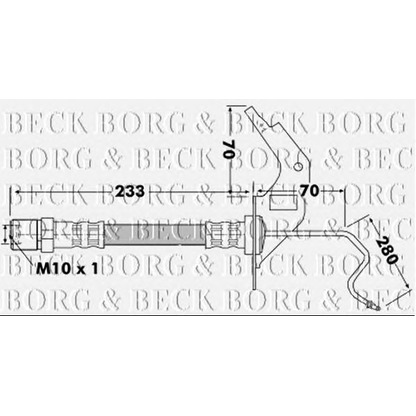 Zdjęcie Przewód hamulcowy elastyczny BORG & BECK BBH7120