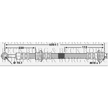 Foto Tubo flexible de frenos BORG & BECK BBH7150