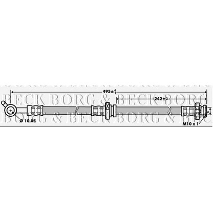 Фото Тормозной шланг BORG & BECK BBH7161