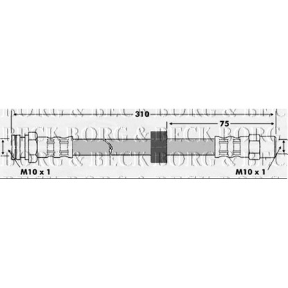 Zdjęcie Przewód hamulcowy elastyczny BORG & BECK BBH7188