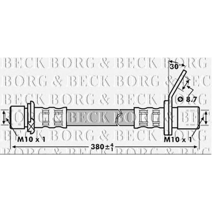 Zdjęcie Przewód hamulcowy elastyczny BORG & BECK BBH7218