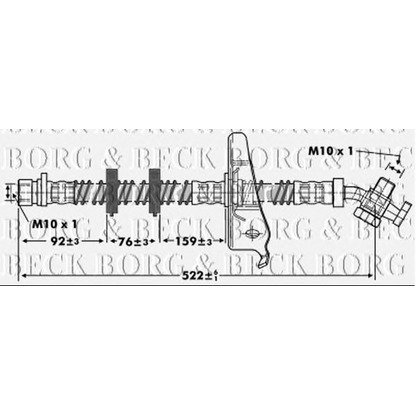 Foto Tubo flexible de frenos BORG & BECK BBH6802