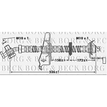 Zdjęcie Przewód hamulcowy elastyczny BORG & BECK BBH6803