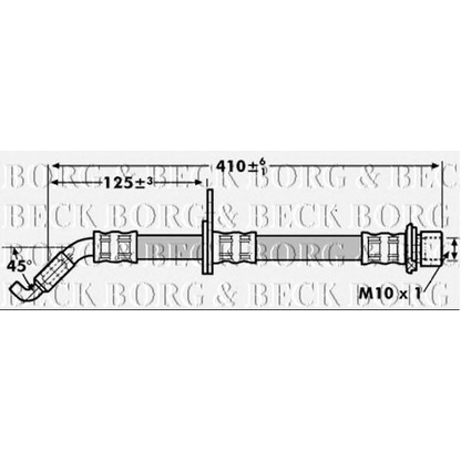 Foto Tubo flexible de frenos BORG & BECK BBH7257