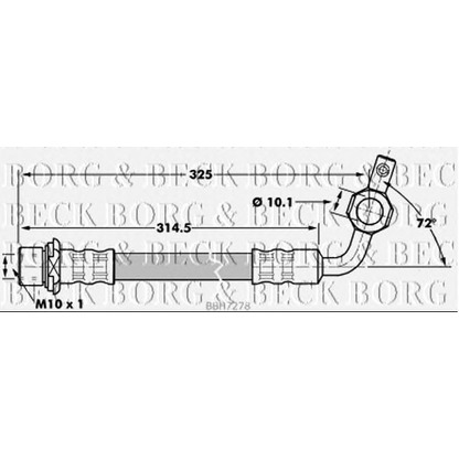 Photo Brake Hose BORG & BECK BBH7278