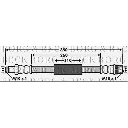 Foto Tubo flexible de frenos BORG & BECK BBH7512