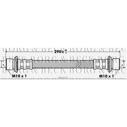 Foto Tubo flexible de frenos BORG & BECK BBH7525