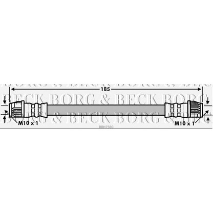 Фото Тормозной шланг BORG & BECK BBH7580