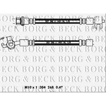 Zdjęcie Przewód hamulcowy elastyczny BORG & BECK BBH7732