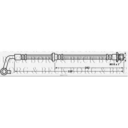 Foto Tubo flexible de frenos BORG & BECK BBH7751