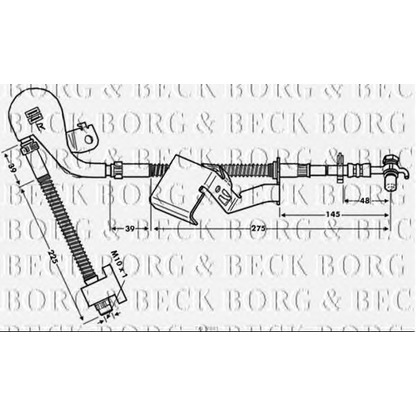 Foto Tubo flexible de frenos BORG & BECK BBH7841