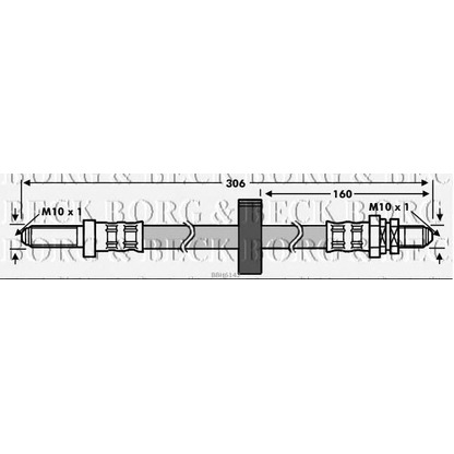 Foto Tubo flexible de frenos BORG & BECK BBH6142