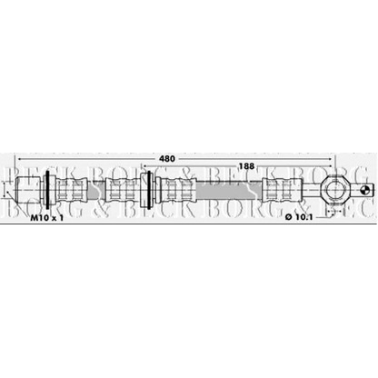 Foto Tubo flexible de frenos BORG & BECK BBH6443