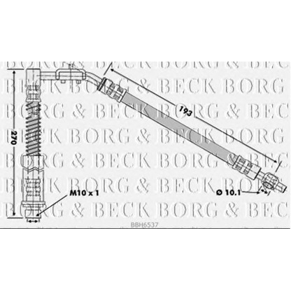 Zdjęcie Przewód hamulcowy elastyczny BORG & BECK BBH6537