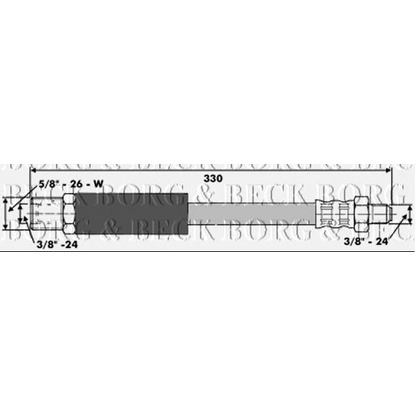 Фото Тормозной шланг BORG & BECK BBH6538