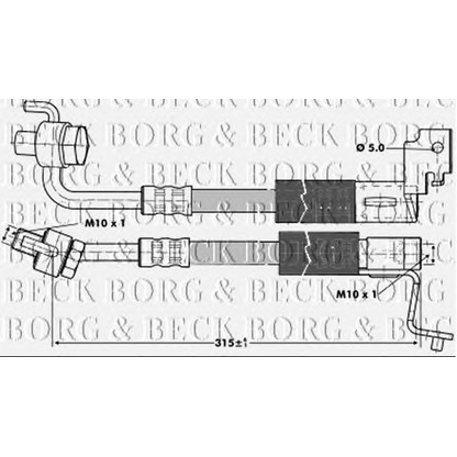 Zdjęcie Przewód hamulcowy elastyczny BORG & BECK BBH6693