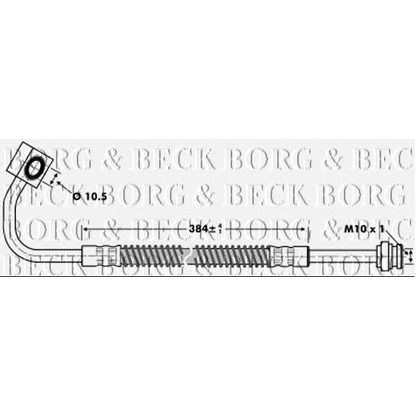 Zdjęcie Przewód hamulcowy elastyczny BORG & BECK BBH6732