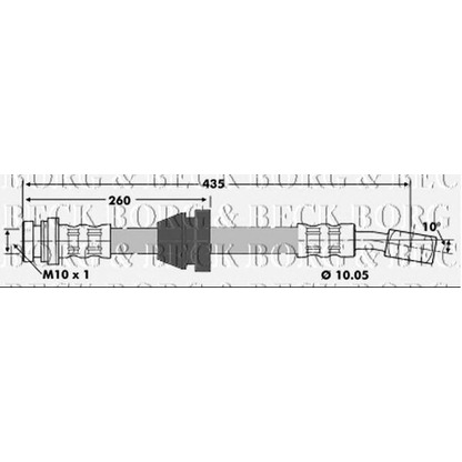 Zdjęcie Przewód hamulcowy elastyczny BORG & BECK BBH6771