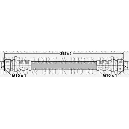 Foto Tubo flexible de frenos BORG & BECK BBH6785