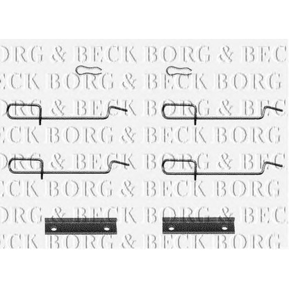 Photo Kit d'accessoires, plaquette de frein BORG & BECK BBK1119