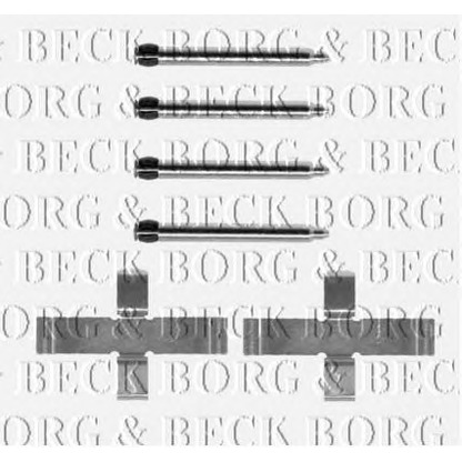 Photo Kit d'accessoires, plaquette de frein à disque BORG & BECK BBK1177