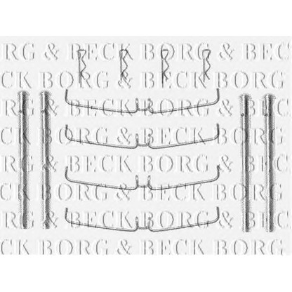 Photo Kit d'accessoires, plaquette de frein BORG & BECK BBK1195