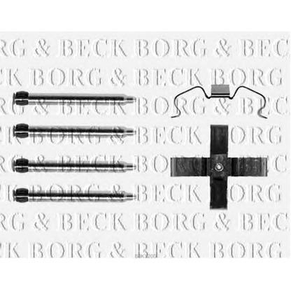 Photo Kit d'accessoires, plaquette de frein BORG & BECK BBK1200