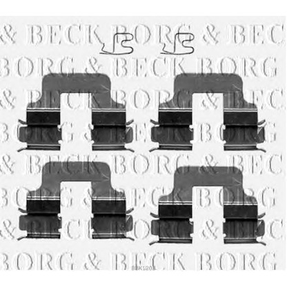 Photo Kit d'accessoires, plaquette de frein BORG & BECK BBK1202
