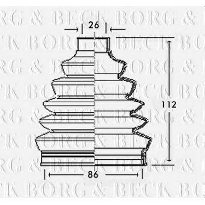 Foto Cuffia, Semiasse BORG & BECK BCB2350R