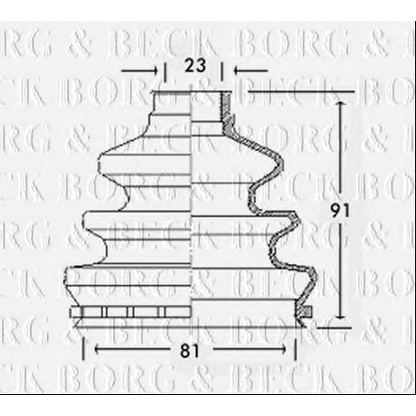 Photo Bellow, driveshaft BORG & BECK BCB2529