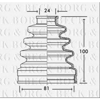 Photo Bellow, driveshaft BORG & BECK BCB2665