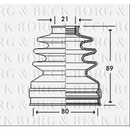 Photo Bellow, driveshaft BORG & BECK BCB2787