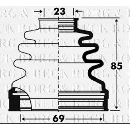 Photo Jeu de joints-soufflets, arbre de commande BORG & BECK BCB2879