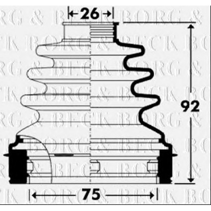 Photo Jeu de joints-soufflets, arbre de commande BORG & BECK BCB2906