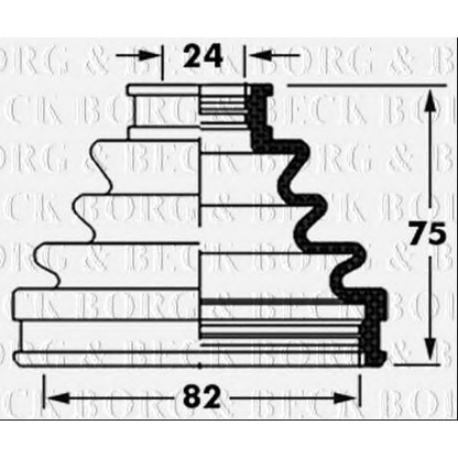 Photo Bellow Set, drive shaft BORG & BECK BCB6005