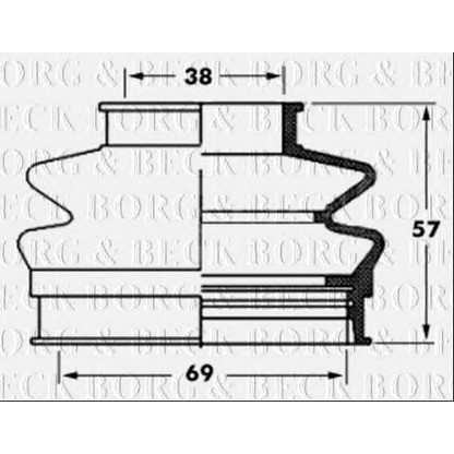 Фото Комплект пылника, приводной вал BORG & BECK BCB6064