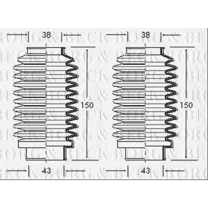 Фото Комплект пылника, рулевое управление BORG & BECK BSG3000